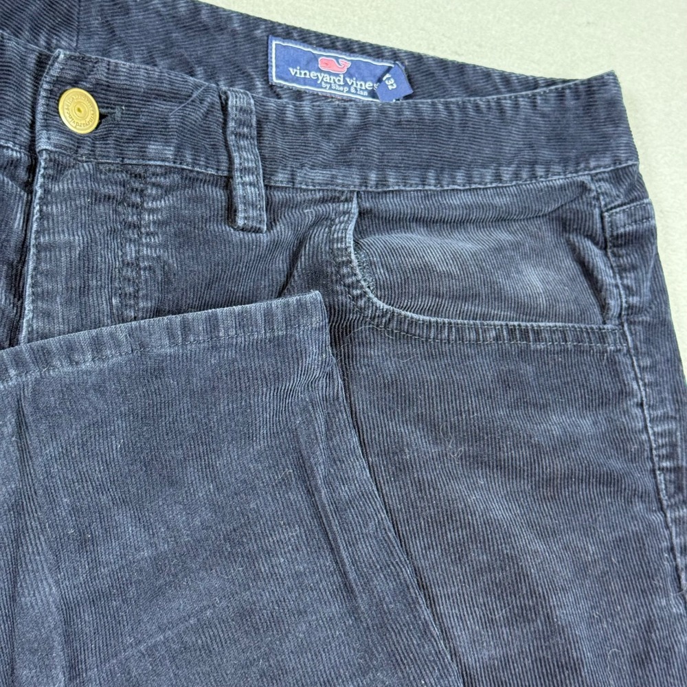 Vineyard Vines Mens Navy Blue Corduroy Stretch Pants 38x32